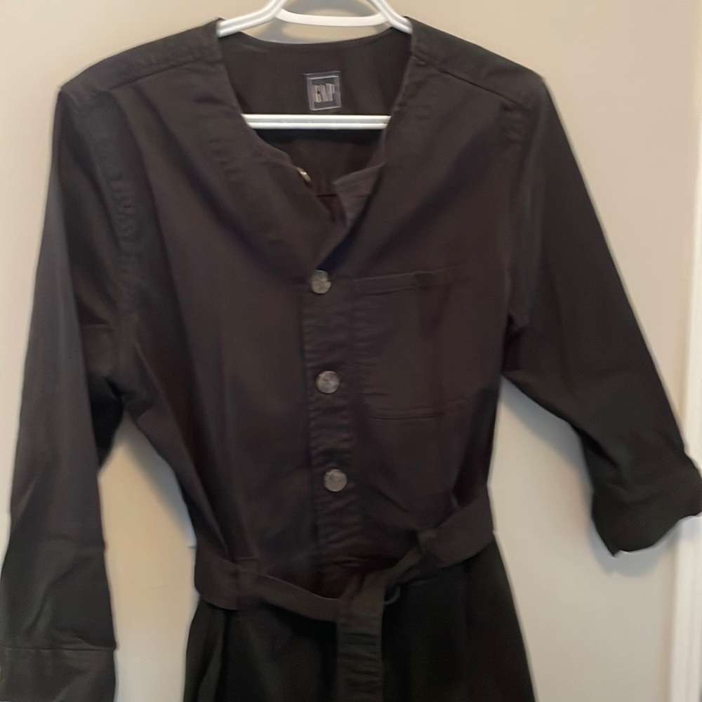 GAP- branded black jumpsuit.